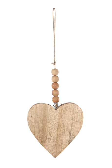 Wooden Charms | Handmade Heart - 11 in (Set of 3) - Sumiye Co