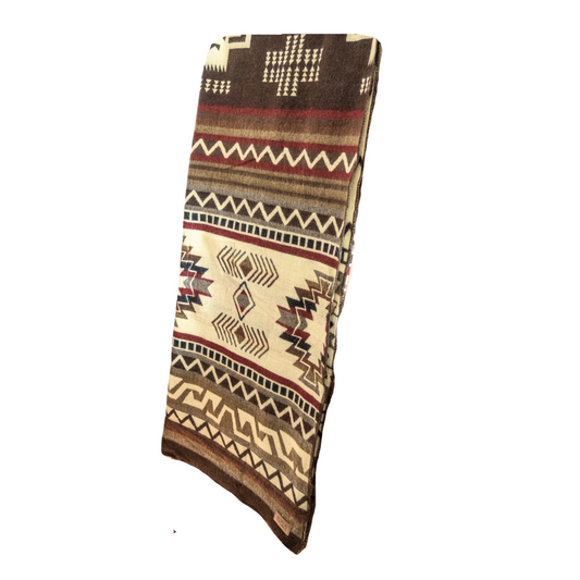 Alpaca Wool Reversible Blanket - Mountain 90" x 78” by Alpaca Threadz