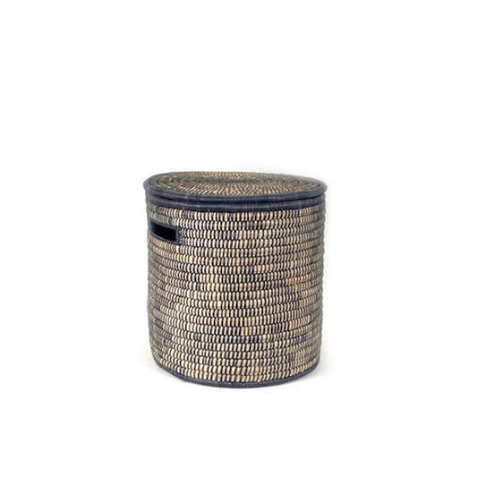 Black Malawi Basket - Small 15" x 13.5" | People of the Sun