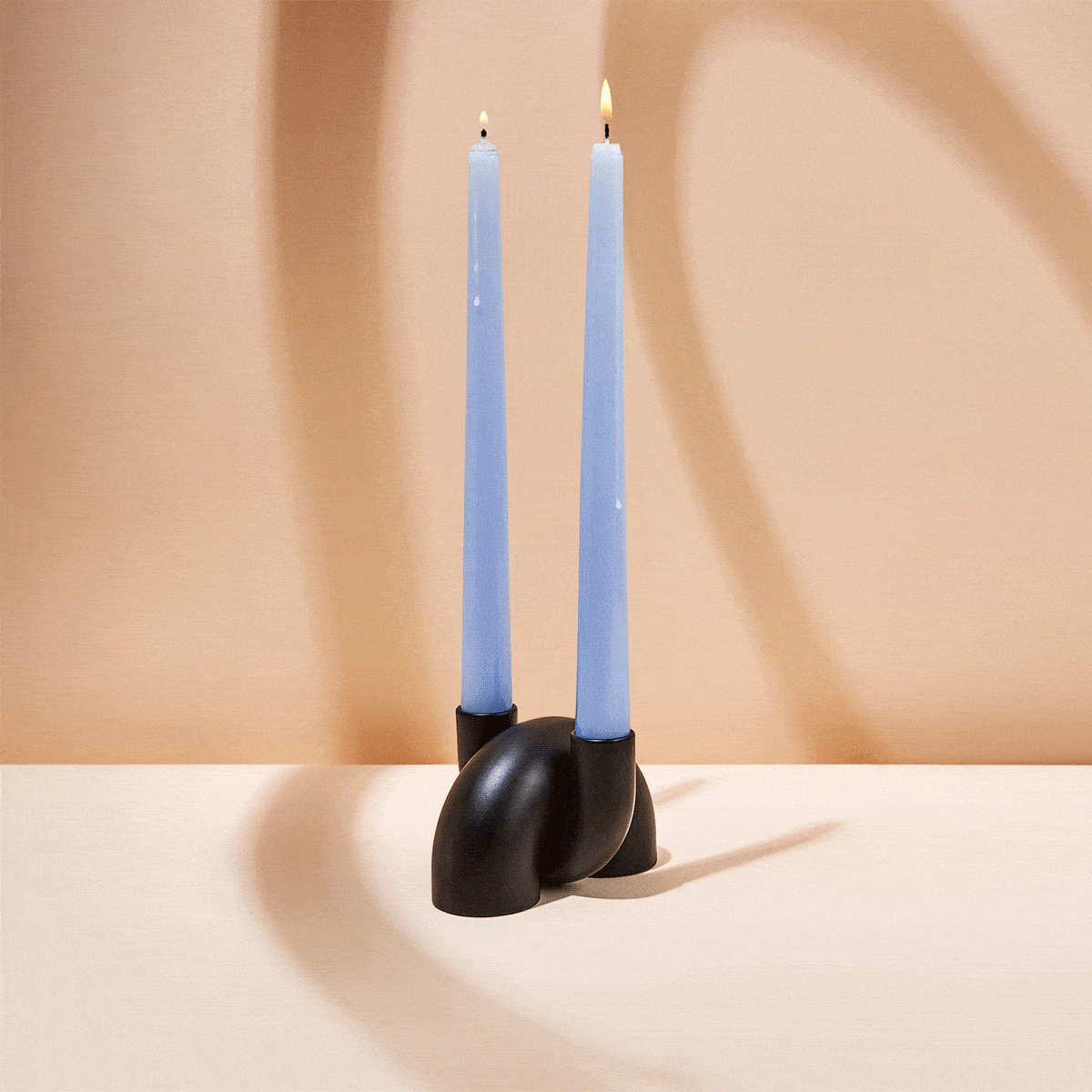 Macaroni 2-in-1 Candleholder - Tapers & Tealights - Black by 54Celsius - Sumiye Co