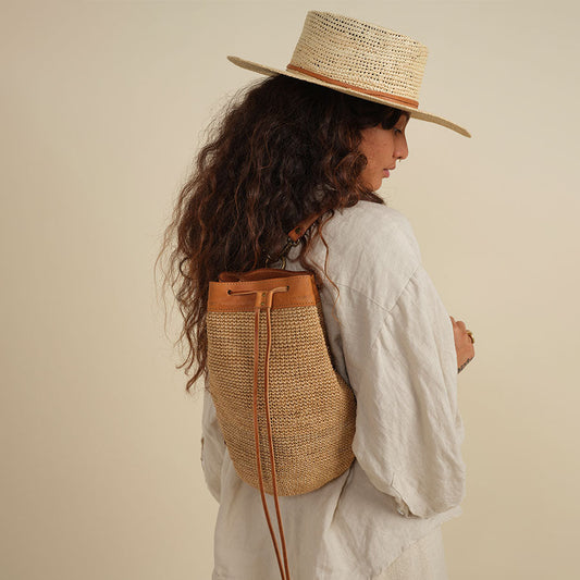 Transito Woven Mini Backpack | Natural by Made by Minga
