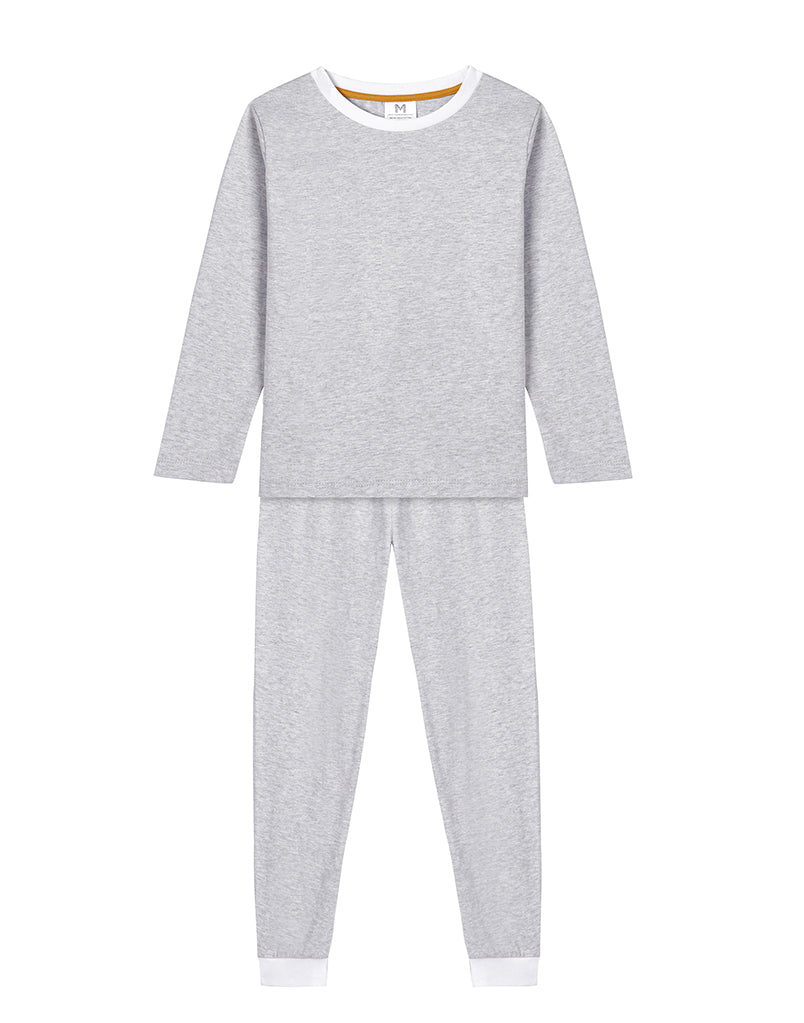 Toddler & Big Kid Cotton Knit PJ Set (Erawan Grey)-4