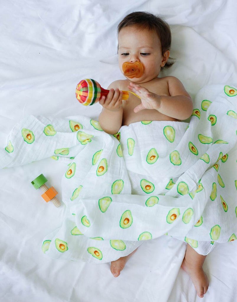 ORGANIC SWADDLE SET - FIRST FOODS (Avocado + Carrot)-5