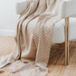 Knitted Throw Blanket Classic Black & Ivory - 47in x 67in