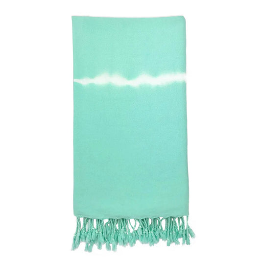 Mint Tie Dye Turkish Beach Towel-0