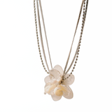Multilayer Choker, Natural Shell Flower by Phoebe`s - Sumiye Co