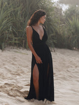Muse Braided Straps Dress - Black - Sumiye Co