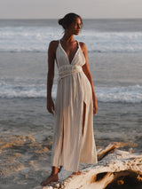 Muse Braided Straps Dress - Natural - Sumiye Co
