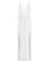 Muse Braided Straps Dress - White - Sumiye Co