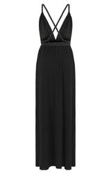 Muse Braided Straps Dress - Black - Sumiye Co