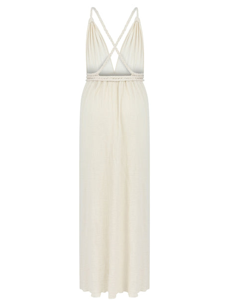 Muse Braided Straps Dress - Natural - Sumiye Co