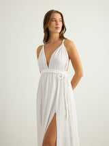 Muse Braided Straps Dress - White - Sumiye Co