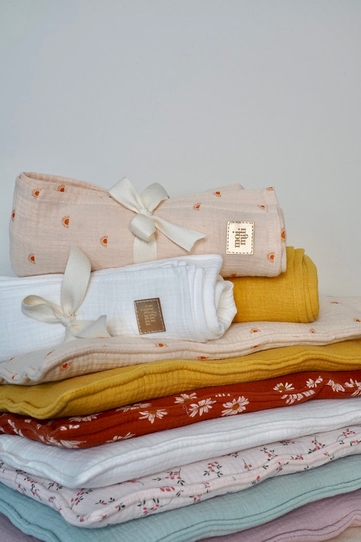 "Cream" Muslin Nappies (Set of 2) by Moi Mili