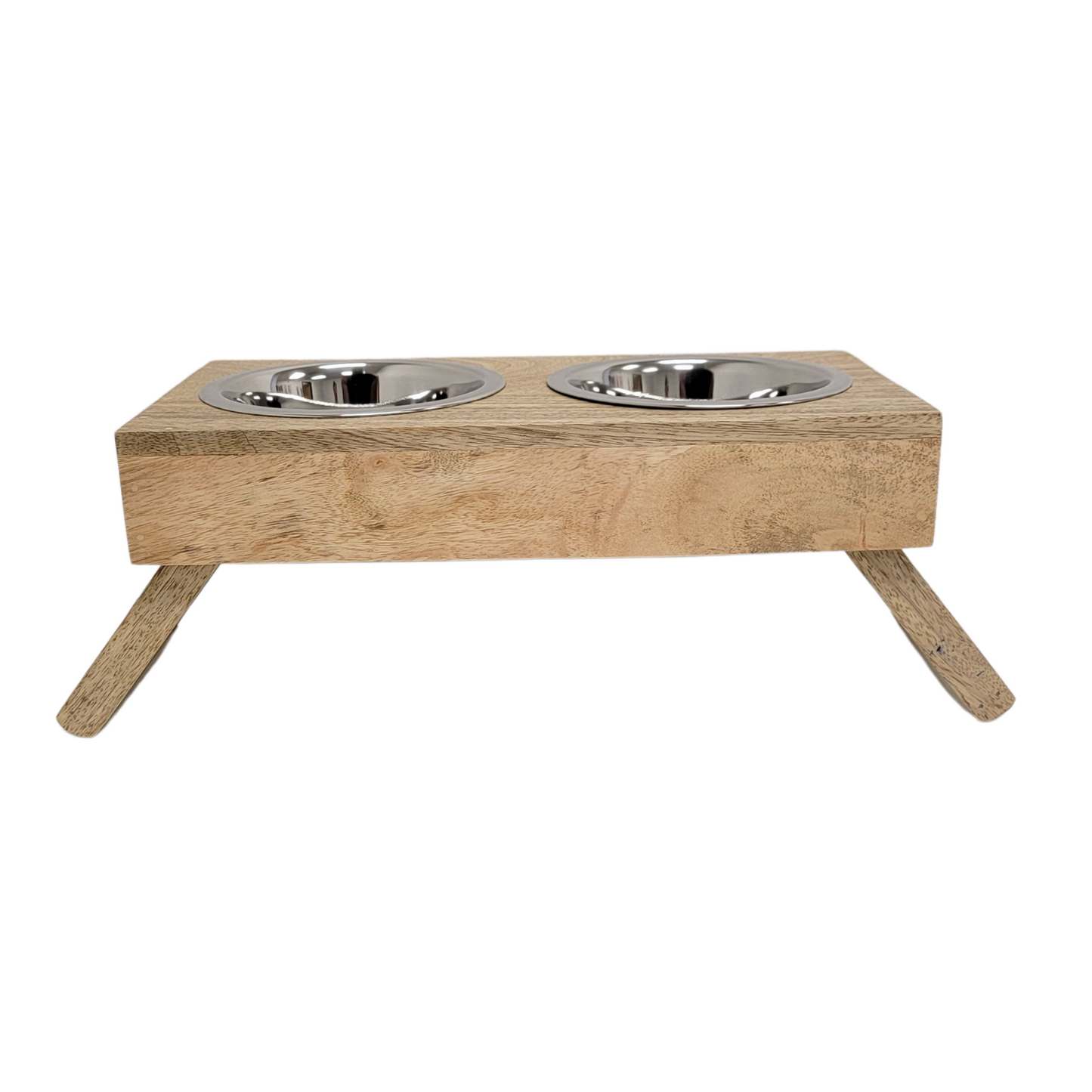 Eco-Friendly Elevated Dog Wood Feeder (Natural)-1
