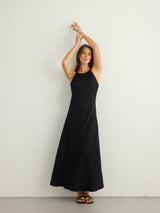 Nora Halter Maxi Dress - Black - Sumiye Co