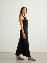 Nora Halter Maxi Dress - Black - Sumiye Co