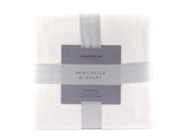 Pristine White Oversized King Luxury Bamboo Muslin Bed Blanket-0