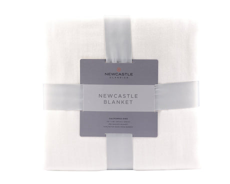 Pristine White Oversized King Luxury Bamboo Muslin Bed Blanket-0
