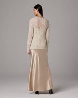 Open Mesh Boatneck Sweater - Sumiye Co