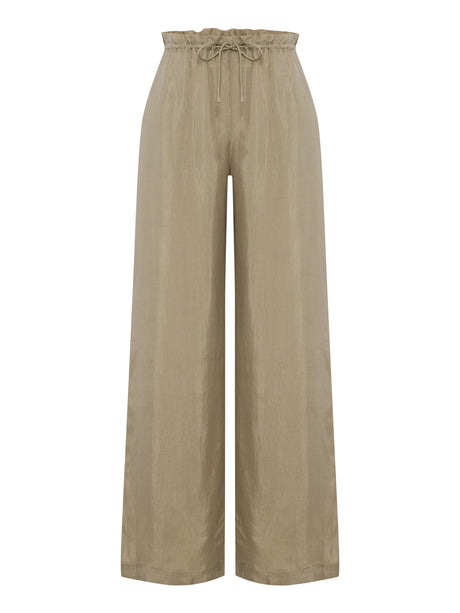 Lucid Flow Tie Pants - Khaki Green - Sumiye Co