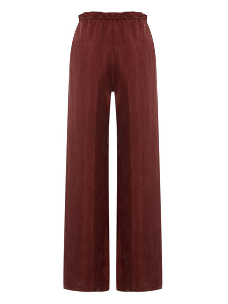 Lucid Flow Tie Pants - Burgundy - Sumiye Co