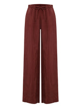 Lucid Flow Tie Pants - Burgundy