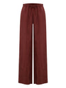 Lucid Flow Tie Pants - Burgundy - Sumiye Co
