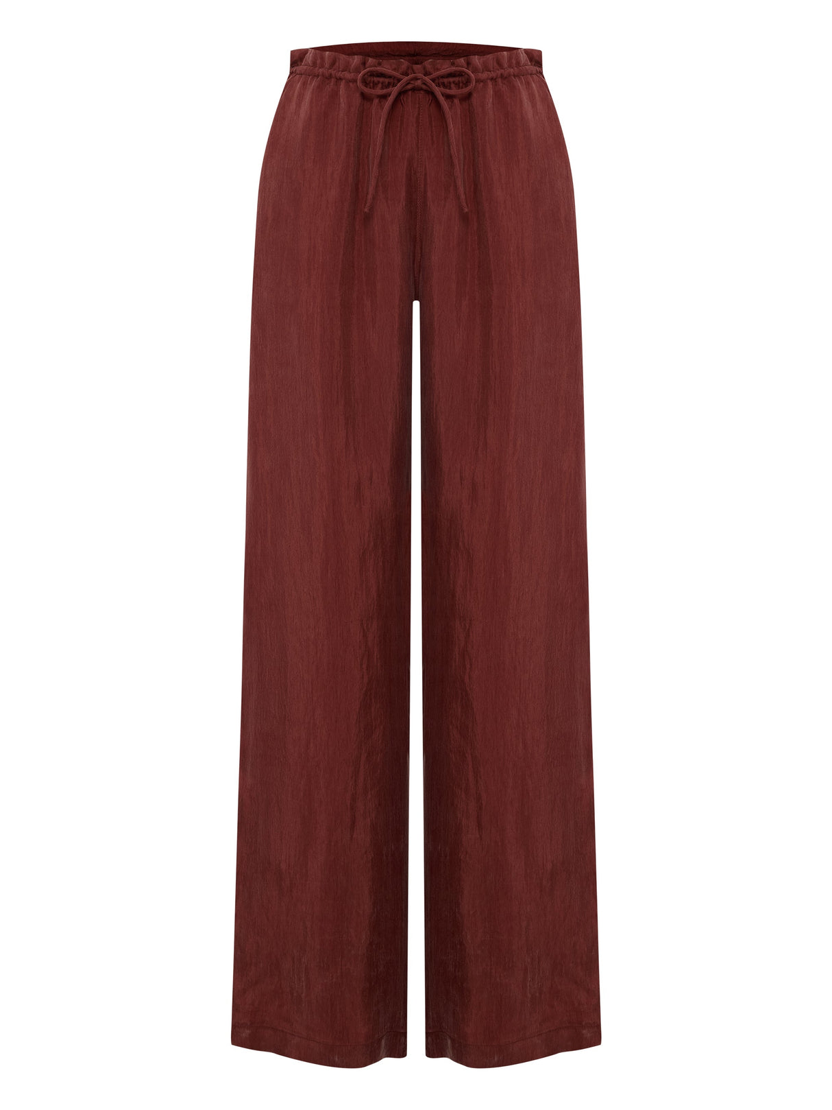 Lucid Flow Tie Pants - Burgundy - Sumiye Co
