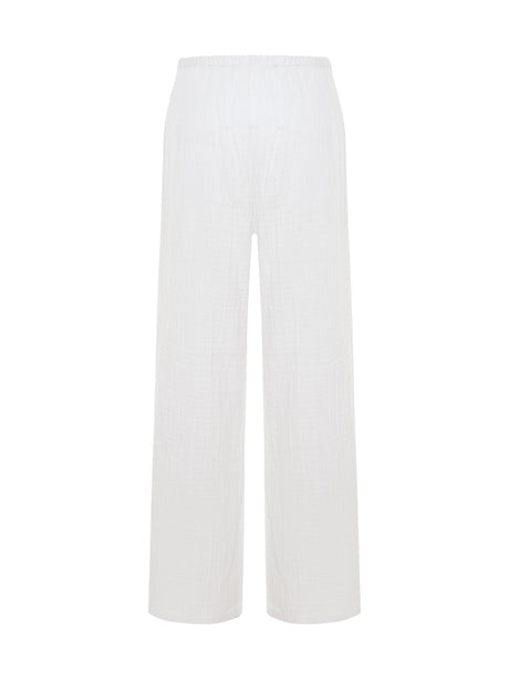 Kaya Drawstring Pants - White - Sumiye Co