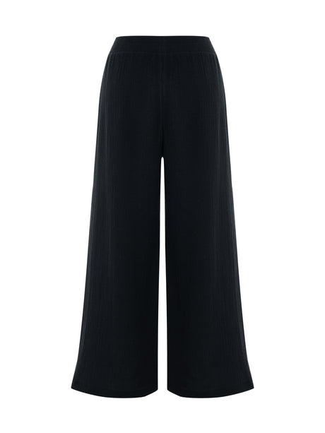 Aura Palazzo Pants - Black - Sumiye Co