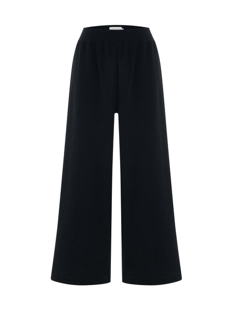 Aura Palazzo Pants - Black - Sumiye Co