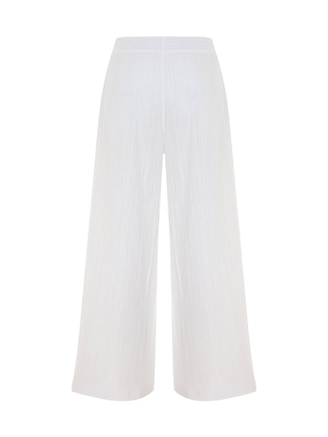 Aura Palazzo Pants - White - Sumiye Co