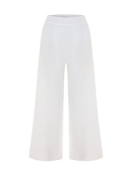 Aura Palazzo Pants - White - Sumiye Co