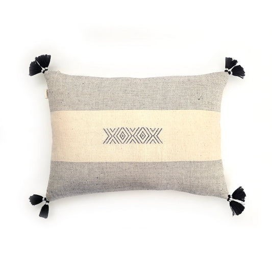 Nimmit Koble Handwoven Throw Pillow Cover 14" x 31" | India - Sumiye Co