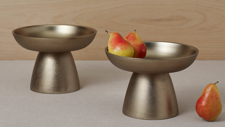 Antique Brass Small Pedestals Set of 2 - Sumiye Co