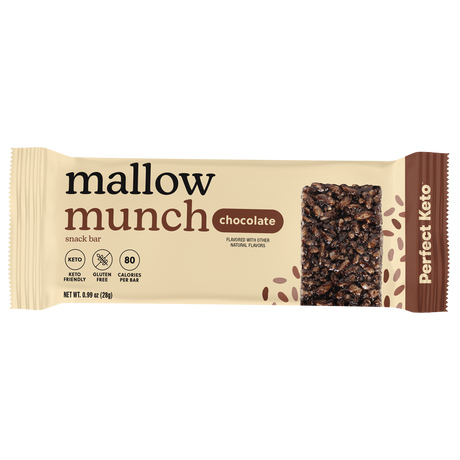 Mallow Munch chocolate snack bar packaging on a white background