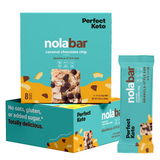 nolabar coconut chocolate chip granola-style bar packaging on a white background
