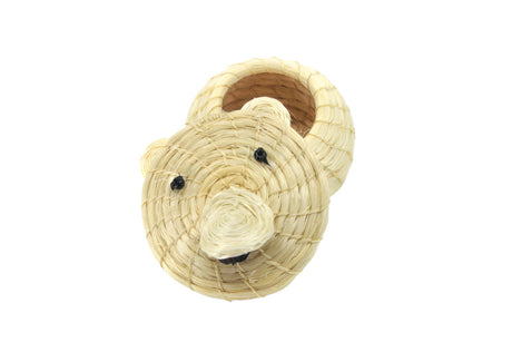 Kids Polar Bear Tiny Lidded Basket 2" x 2.5" - Sumiye Co
