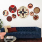 32" Jumbo Amelia Burgundy Woven Wall Art Plate | Home Decor