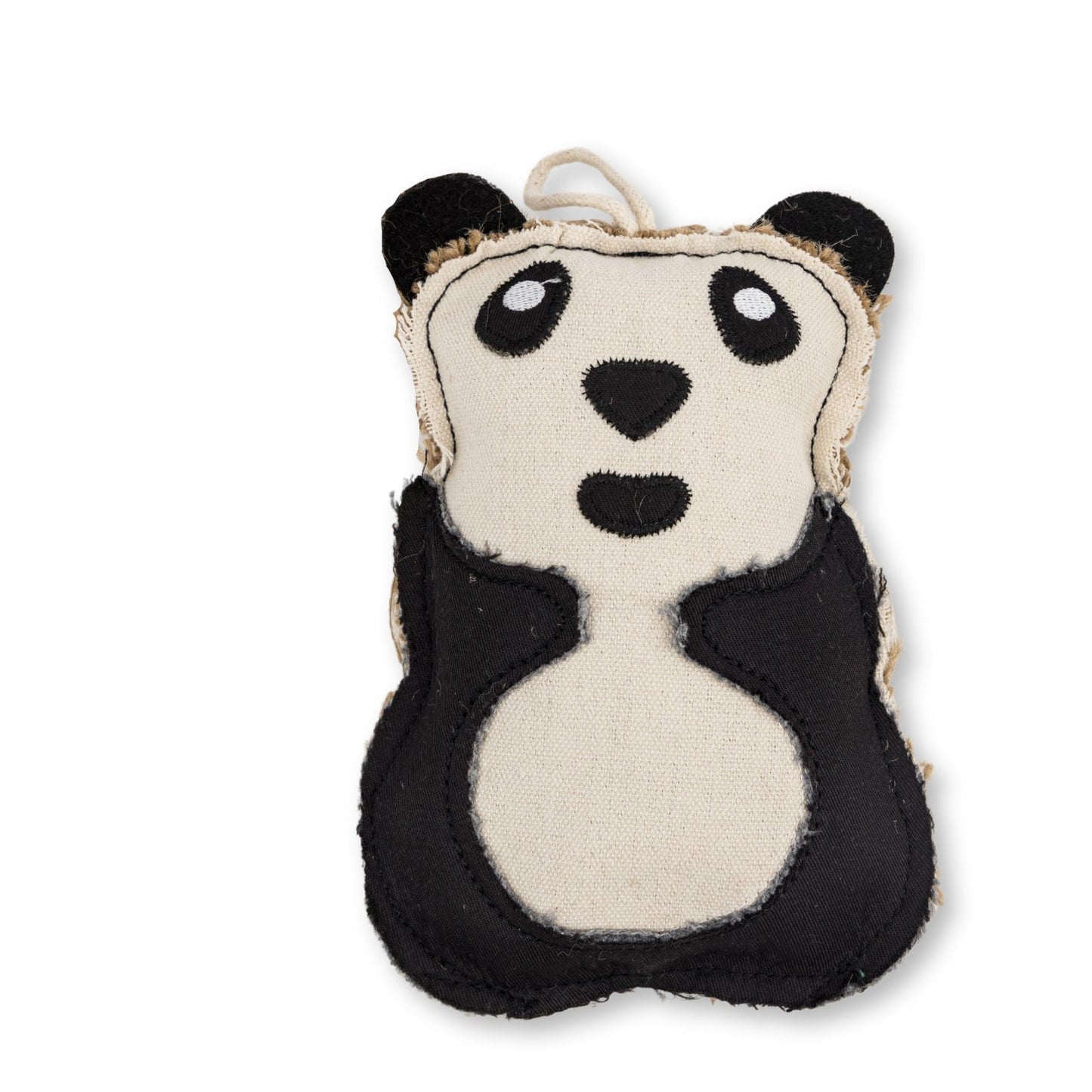 Sustainable Panda-Shaped Canvas & Jute Chew Toy for Dogs-0