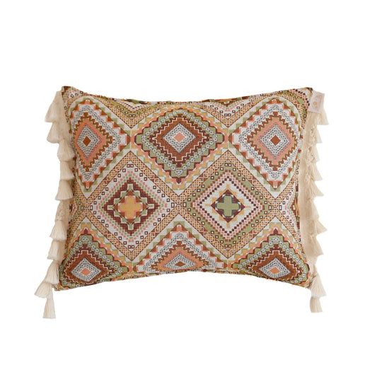 Throw Pillow "Boho Tribe" with Fringe by Moi Mili