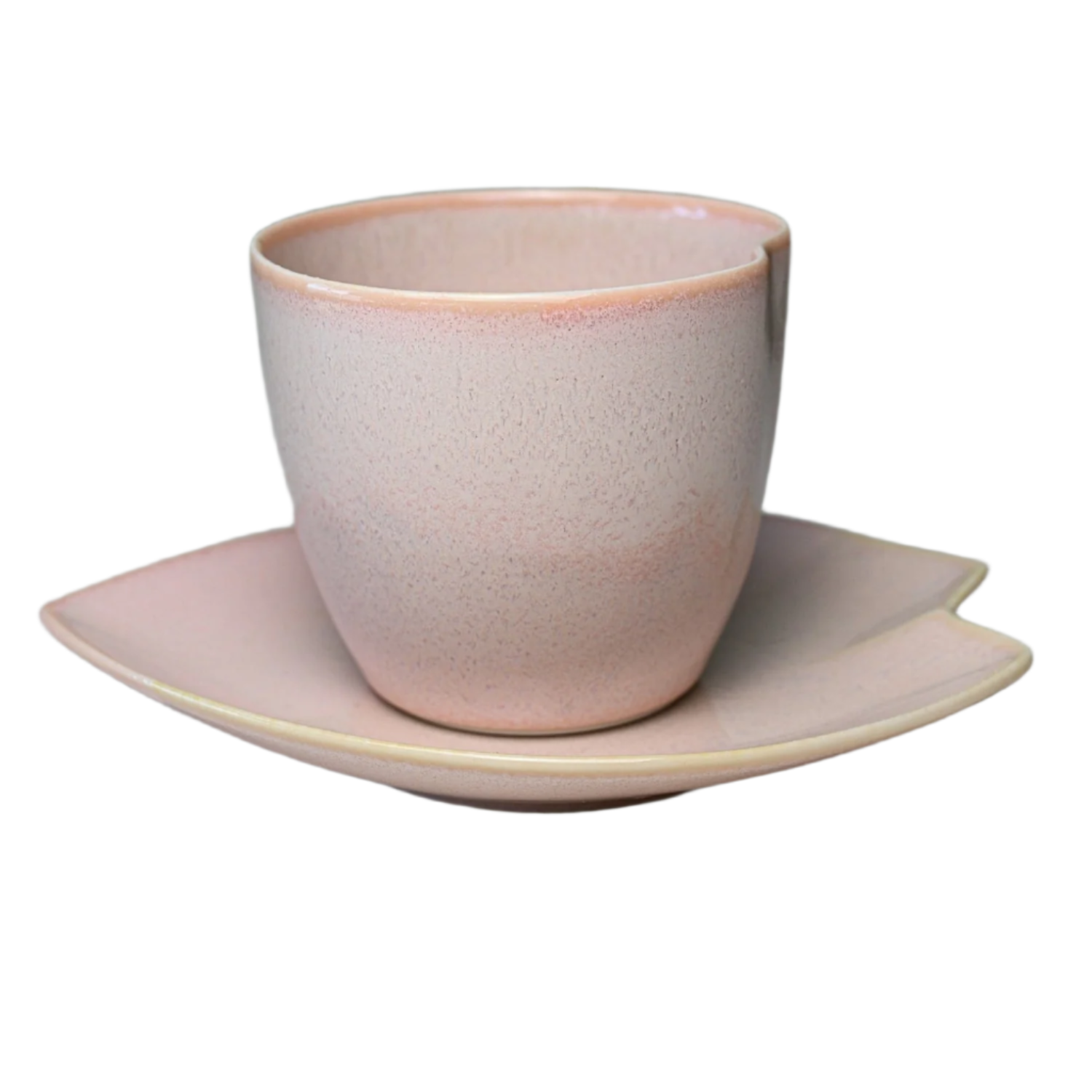 Pink LOVE Ceramic Tea Cup with Saucer - Sumiye Co