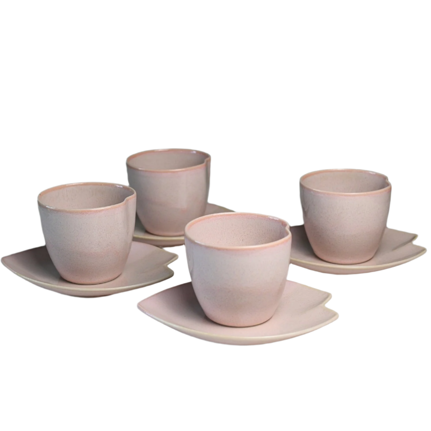 Pink LOVE Ceramic Tea Cup with Saucer - Sumiye Co