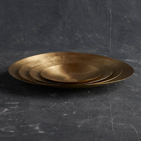 Brass Plates Assorted Set of 4 - Sumiye Co