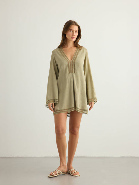 Positano Dress - Khaki Green - Sumiye Co