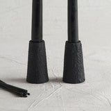 Black Pumice Taper Holders Set of 2