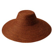 Jute Handwoven Straw Hat In Burnt Sienna - Sumiye Co