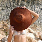 Jute Handwoven Straw Hat In Burnt Sienna - Sumiye Co