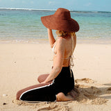 Jute Handwoven Straw Hat In Burnt Sienna - Sumiye Co