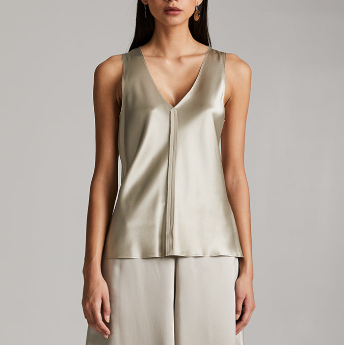 Silk Raw Edge Tank - Sumiye Co